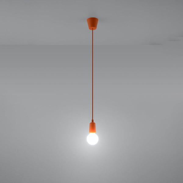 Hängeleuchte Diego 1-flammig Orange – Retro LED Pendellampe-Leuchtezauber