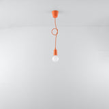 Hängeleuchte Diego 1-flammig Orange – Retro LED Pendellampe-Leuchtezauber
