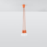 Hängeleuchte Diego 3-flammig Orange – LED Pendelleuchte Retrolook-Leuchtezauber