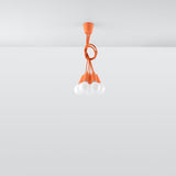 Hängeleuchte Diego 5-flammig Orange – Retro Pendellampe mit LED-Leuchtezauber