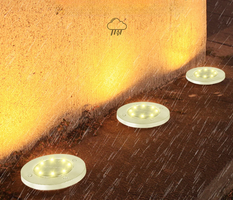 SunStep Solar LED Bodenleuchten – 4er-Set-Leuchtezauber