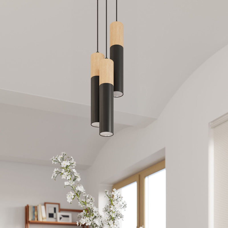 Hängeleuchte Pablo 3 Schwarz – Moderne LED Pendellampe Design-Leuchtezauber