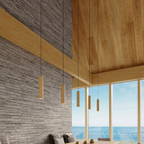 Hängeleuchte Lino 3-flammig Holz – LED Pendellampe Natur Design-Leuchtezauber
