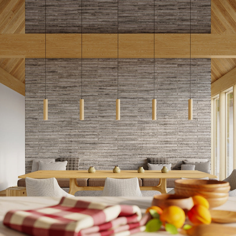 Hängeleuchte Lino 3-flammig Holz – LED Pendellampe Natur Design-Leuchtezauber