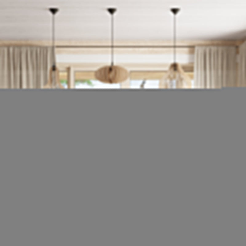 Hängeleuchte Aprilla Holz – Moderne LED Pendellampe Holzoptik-Leuchtezauber