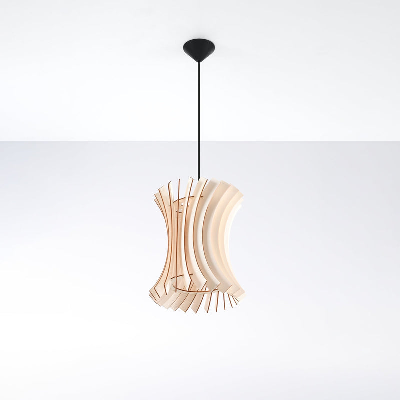 Hängeleuchte Oriana Holz – Moderne LED Pendelleuchte Natur-Leuchtezauber