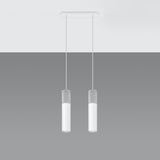 Hängeleuchte Borgio 2-flammig Weiß – LED Pendellampe Modern-Leuchtezauber