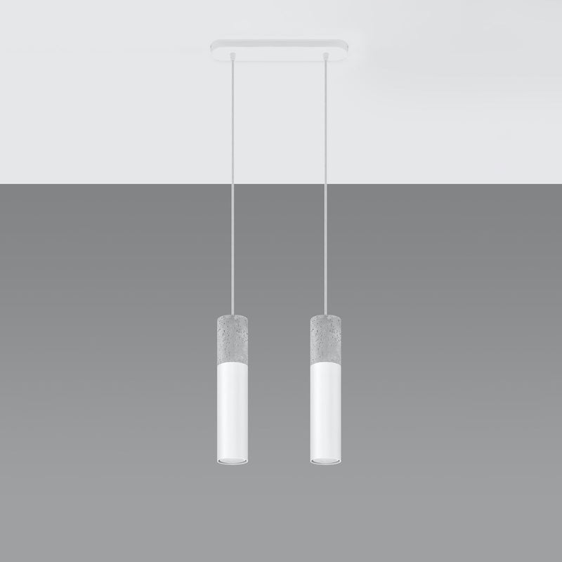 Hängeleuchte Borgio 2-flammig Weiß – LED Pendellampe Modern-Leuchtezauber