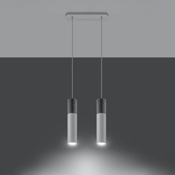 Hängeleuchte Borgio 2-flammig Weiß – LED Pendellampe Modern-Leuchtezauber