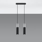 Hängeleuchte Borgio 2-flammig Schwarz – LED Pendelleuchte Design-Leuchtezauber