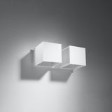 Wandleuchte Quad 2-Flammig Weiß, E27, Led-Kompatibel-Leuchtezauber