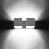 Wandleuchte Quad 2-Flammig Weiß, E27, Led-Kompatibel-Leuchtezauber