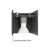 Wandleuchte Quad 2-Flammig Schwarz, E27, Modernes Design-Leuchtezauber