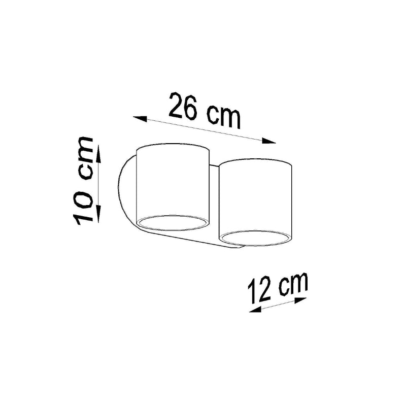 Wandleuchte Orbis 2-Flammig Weiß, Gu10, Modern, Design-Leuchtezauber