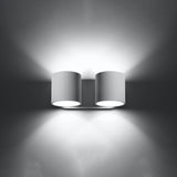 Wandleuchte Orbis 2-Flammig Weiß, Gu10, Modern, Design-Leuchtezauber
