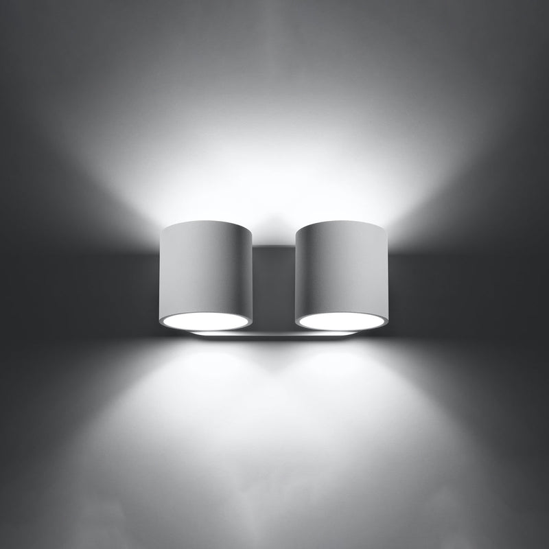 Wandleuchte Orbis 2-Flammig Weiß, Gu10, Modern, Design-Leuchtezauber