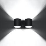 Wandleuchte Orbis 2-Flammig Schwarz, Led-Fähig, Gu10-Leuchtezauber