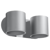 Wandleuchte Orbis 2-Flammig Grau, Gu10, Modernes Design-Leuchtezauber