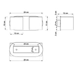 Wandleuchte Orbis 2-Flammig Grau, Gu10, Modernes Design-Leuchtezauber