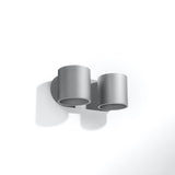 Wandleuchte Orbis 2-Flammig Grau, Gu10, Modernes Design-Leuchtezauber