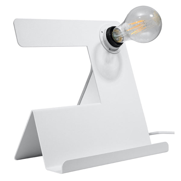 Tischleuchte Incline Weiß – Moderne Led-Tischlampe In Weiß-Leuchtezauber