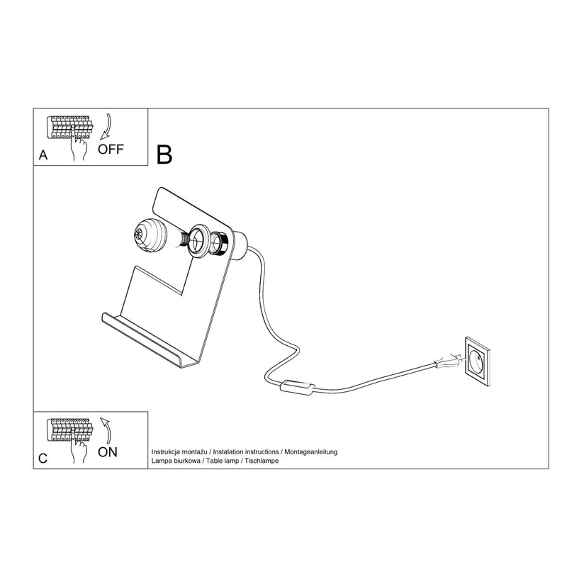 Tischleuchte Incline Schwarz – Schlichte Led-Tischlampe, Modern-Leuchtezauber