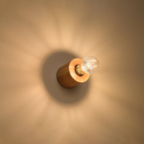Wandleuchte Salgado Naturholz, Modern, E27, Led-Fähig-Leuchtezauber