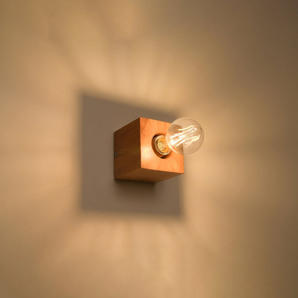 Wandleuchte Ariz Naturholz, E27, Led-Kompatibel, Modern-Leuchtezauber