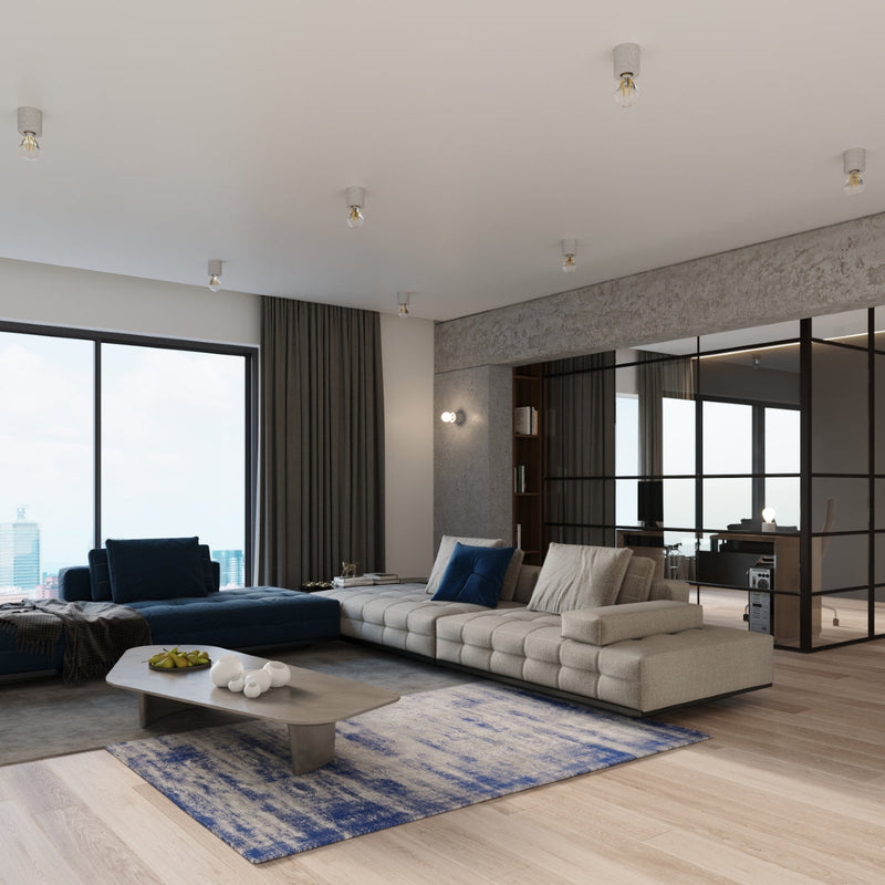 Led Deckenleuchte Salgado Beton Modern Industrial Design-Leuchtezauber