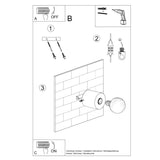 Wandleuchte Salgado Beton, E27, Designlampe, Led-Fähig-Leuchtezauber