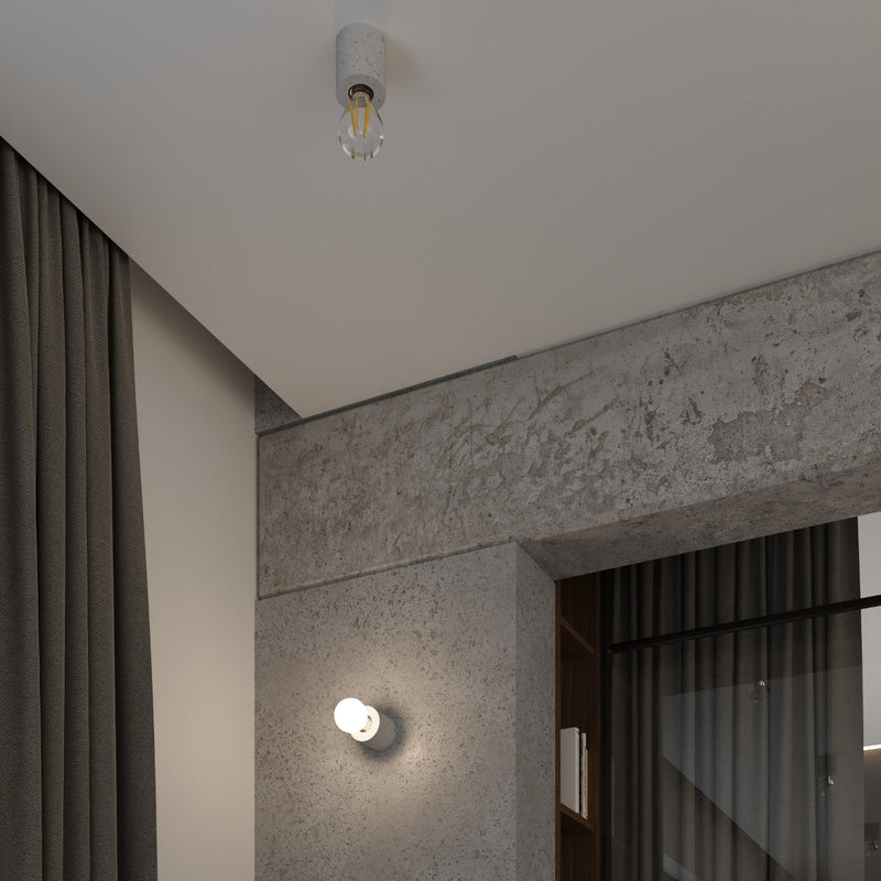 Wandleuchte Salgado Beton, E27, Designlampe, Led-Fähig-Leuchtezauber