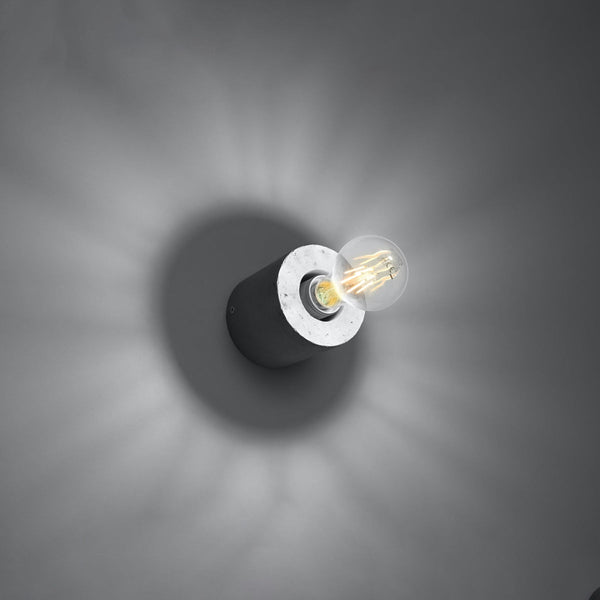 Wandleuchte Salgado Beton, E27, Designlampe, Led-Fähig-Leuchtezauber