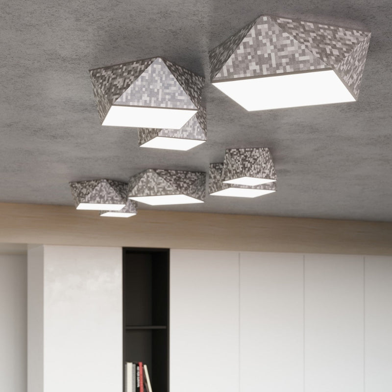 Led Deckenleuchte Hexa 35 Silber Sechseck Design Modern-Leuchtezauber