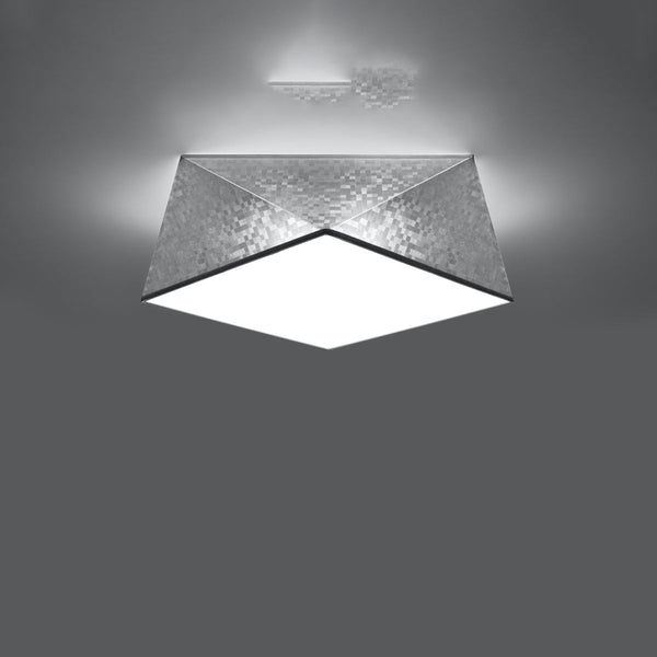 Led Deckenleuchte Hexa 35 Silber Sechseck Design Modern-Leuchtezauber