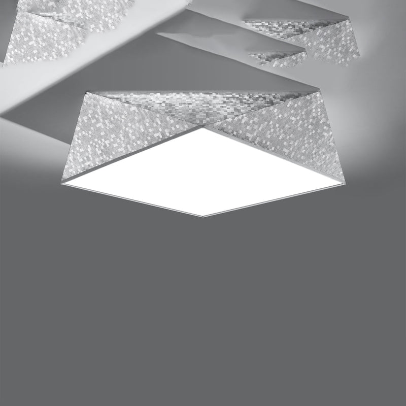 Led Deckenleuchte Hexa 45 Silber Sechseck Design Modern-Leuchtezauber