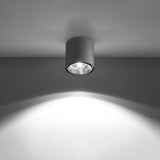 Led Deckenleuchte Tiube Grau Zylinder Modern Metall-Leuchtezauber