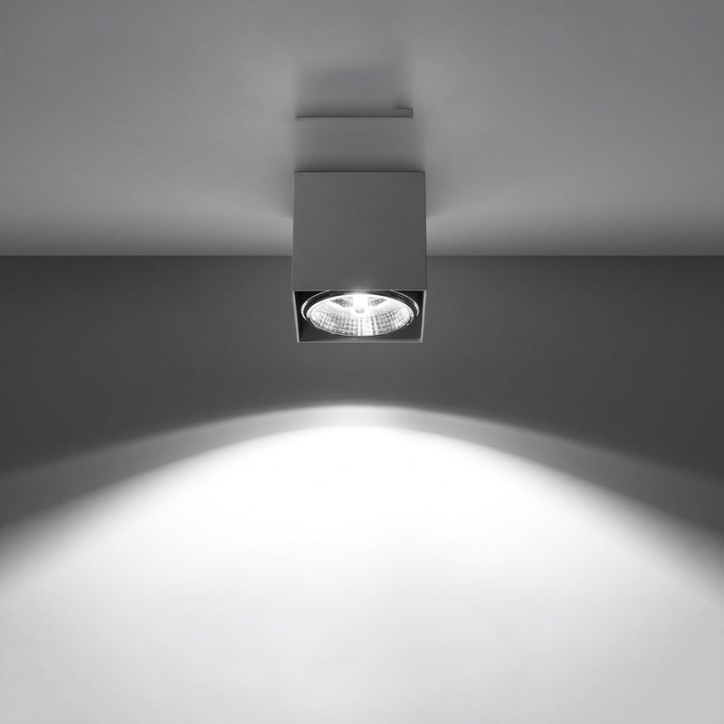 Led Deckenleuchte Blake Grau Modern Design Metall Rund-Leuchtezauber