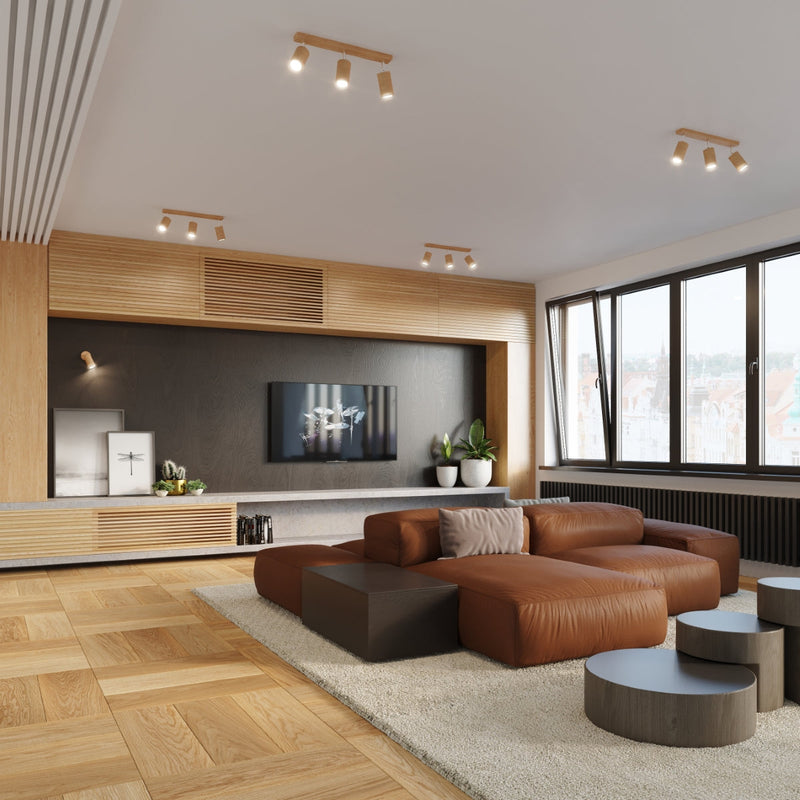Wandleuchte Berg Naturholz, E27, Skandinavisches Design-Leuchtezauber