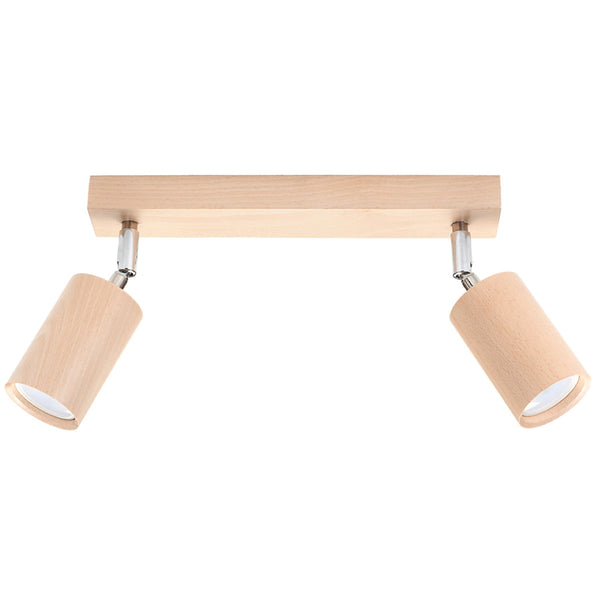 Deckenleuchte Berg 2 Naturholz Led Skandi Holz Design-Leuchtezauber