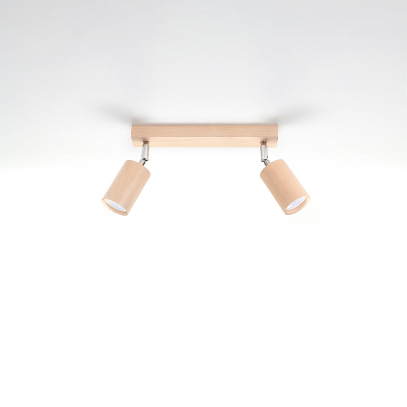 Deckenleuchte Berg 2 Naturholz Led Skandi Holz Design-Leuchtezauber