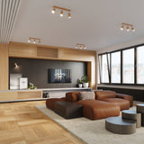 Led Deckenleuchte Berg 3 Naturholz Skandi Design Holz-Leuchtezauber