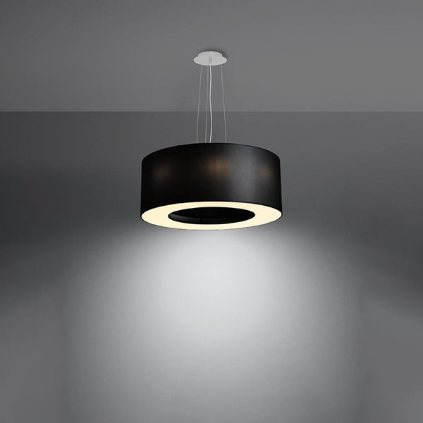 Kronleuchter Saturno 50 Schwarz – Moderne LED Deckenlampe-Leuchtezauber