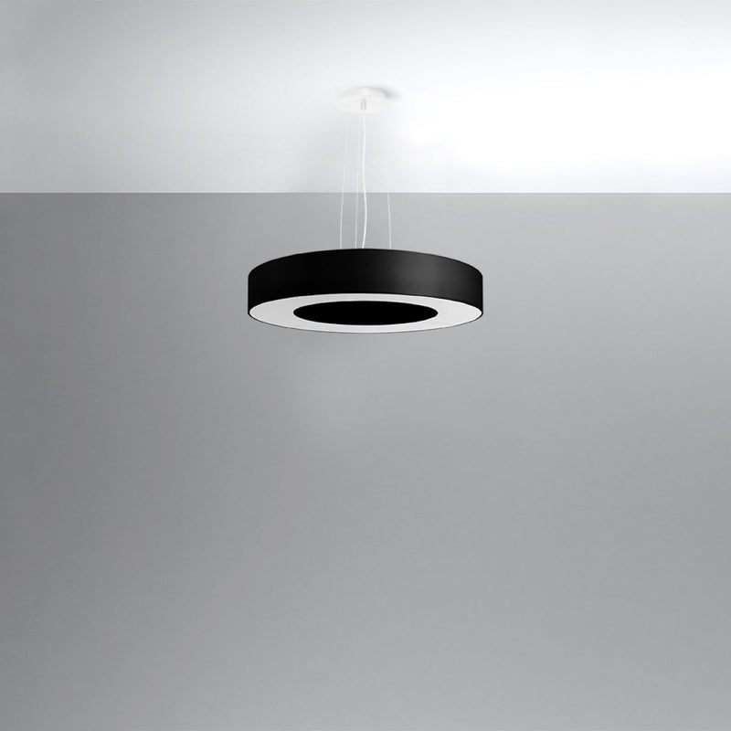 Kronleuchter Saturno Slim 50 Schwarz - LED Deckenlampe Modern-Leuchtezauber