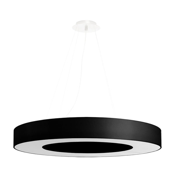 Kronleuchter Saturno Slim 70 Schwarz - Moderne LED Deckenlampe-Leuchtezauber