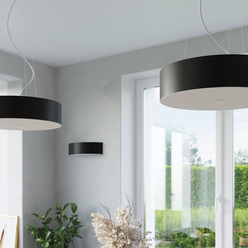 Wandleuchte Skala Schwarz, Designleuchte, E27, Led-Fähig-Leuchtezauber
