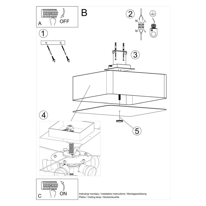 Deckenleuchte Lokko 45 Weiß Moderne Led-Deckenlampe – Reduziert & Strahlend-Leuchtezauber