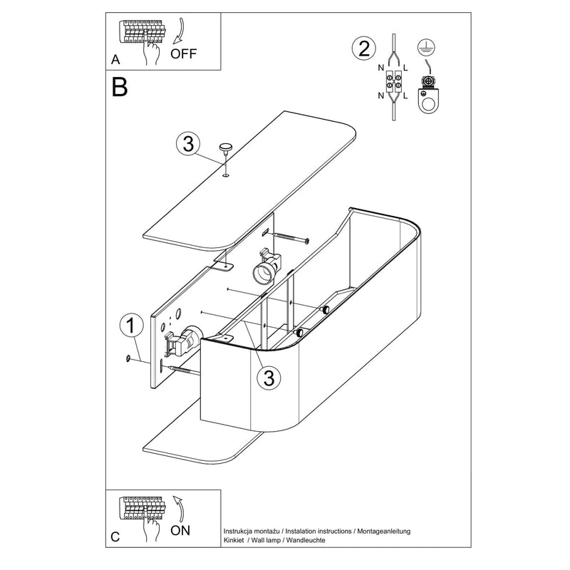 Wandleuchte Lokko Weiß, Modern, Led-Kompatibel, Flach-Leuchtezauber