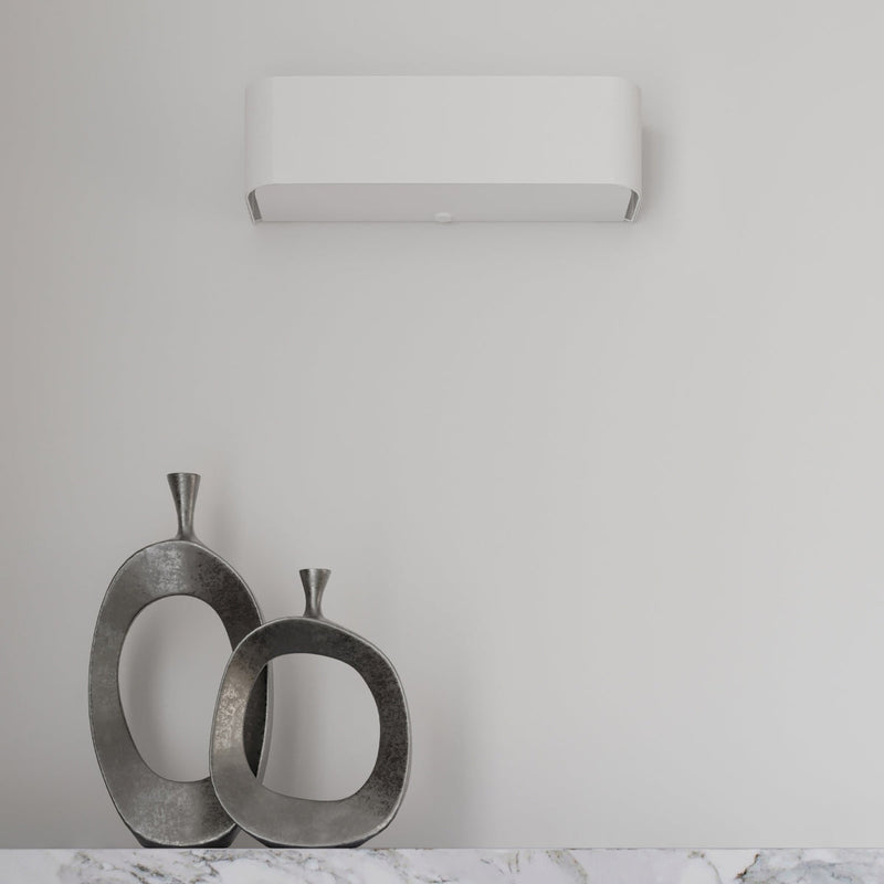Wandleuchte Lokko Weiß, Modern, Led-Kompatibel, Flach-Leuchtezauber