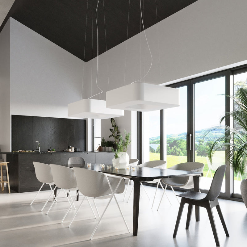 Kronleuchter Urano Ø60 Cm Weiß Deckenleuchte Modern-Leuchtezauber