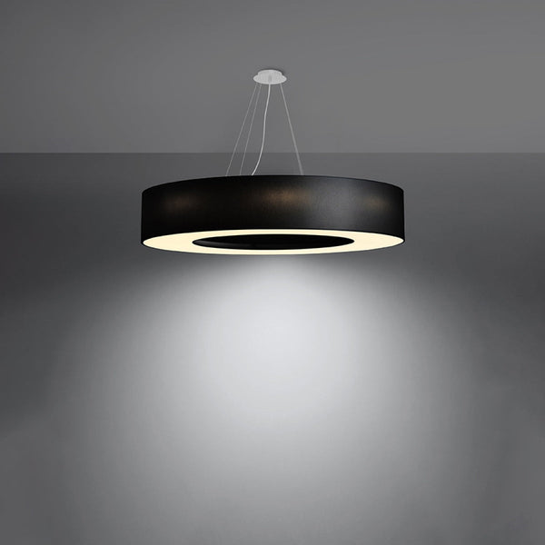 Kronleuchter Saturno Ø90 Cm Schwarz Led Ringlampe-Leuchtezauber